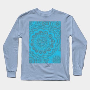 Cool Blue Anemone Flowers Long Sleeve T-Shirt